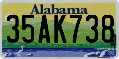 AL license plate 35AK738