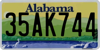 AL license plate 35AK744