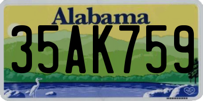 AL license plate 35AK759