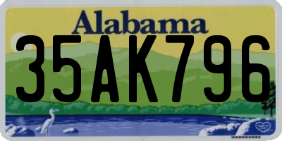 AL license plate 35AK796