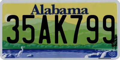 AL license plate 35AK799