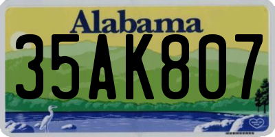 AL license plate 35AK807