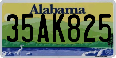 AL license plate 35AK825