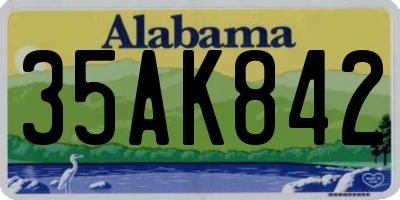 AL license plate 35AK842