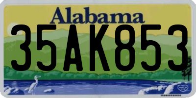 AL license plate 35AK853