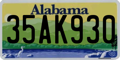 AL license plate 35AK930