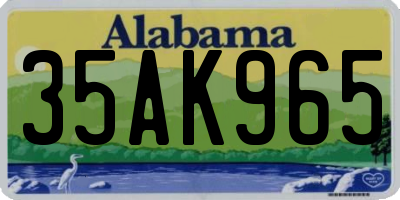 AL license plate 35AK965
