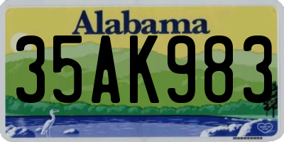 AL license plate 35AK983