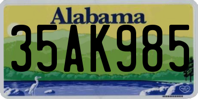 AL license plate 35AK985