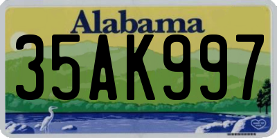 AL license plate 35AK997