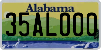 AL license plate 35AL000