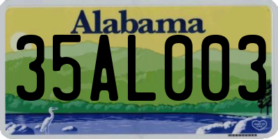 AL license plate 35AL003