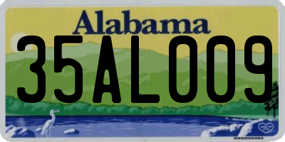 AL license plate 35AL009