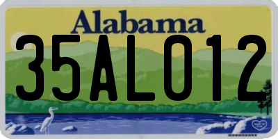 AL license plate 35AL012