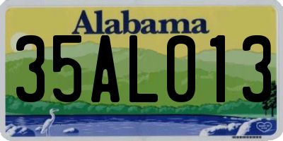 AL license plate 35AL013