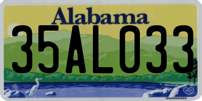 AL license plate 35AL033
