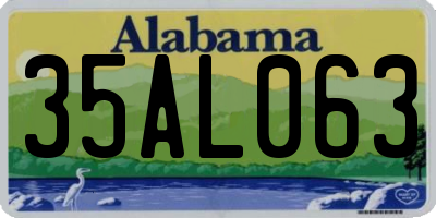 AL license plate 35AL063