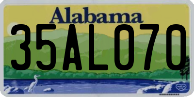AL license plate 35AL070