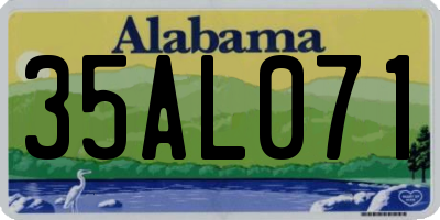 AL license plate 35AL071