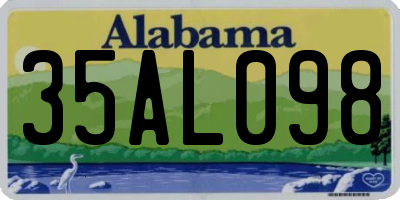 AL license plate 35AL098