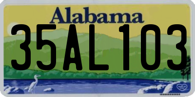 AL license plate 35AL103