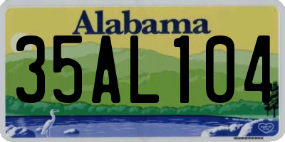 AL license plate 35AL104
