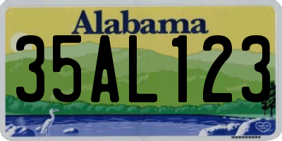 AL license plate 35AL123