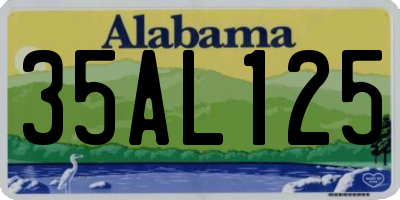 AL license plate 35AL125