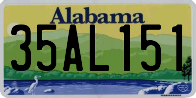 AL license plate 35AL151