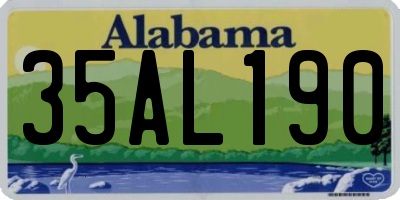 AL license plate 35AL190