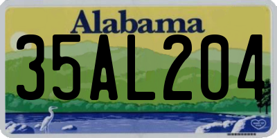 AL license plate 35AL204