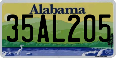 AL license plate 35AL205