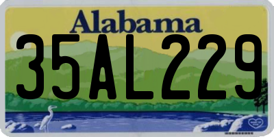 AL license plate 35AL229