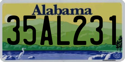 AL license plate 35AL231