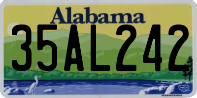 AL license plate 35AL242