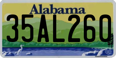 AL license plate 35AL260