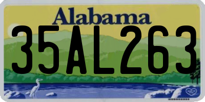 AL license plate 35AL263