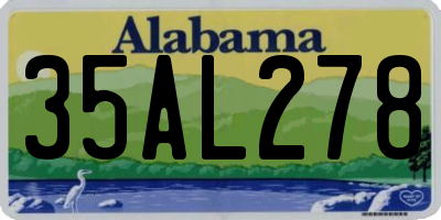 AL license plate 35AL278