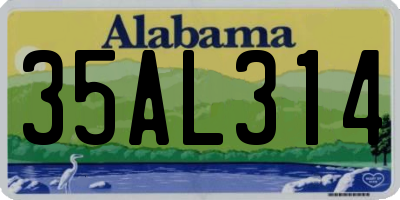 AL license plate 35AL314
