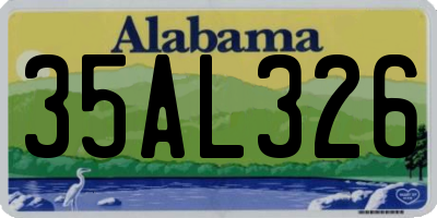 AL license plate 35AL326