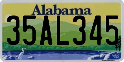 AL license plate 35AL345