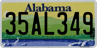 AL license plate 35AL349