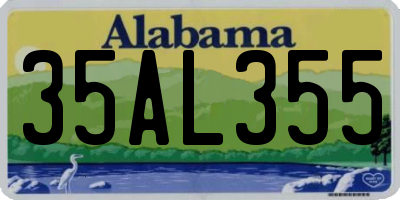 AL license plate 35AL355