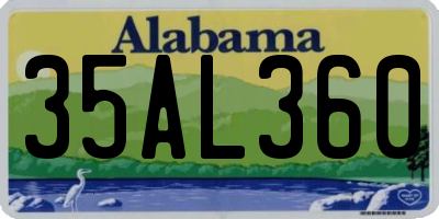 AL license plate 35AL360