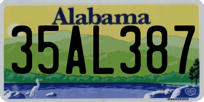 AL license plate 35AL387