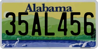 AL license plate 35AL456