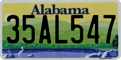 AL license plate 35AL547