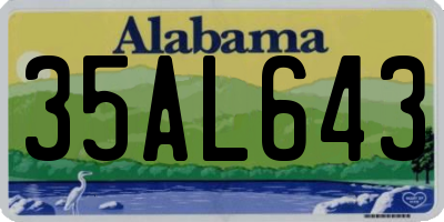 AL license plate 35AL643