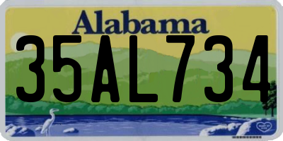 AL license plate 35AL734