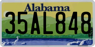 AL license plate 35AL848